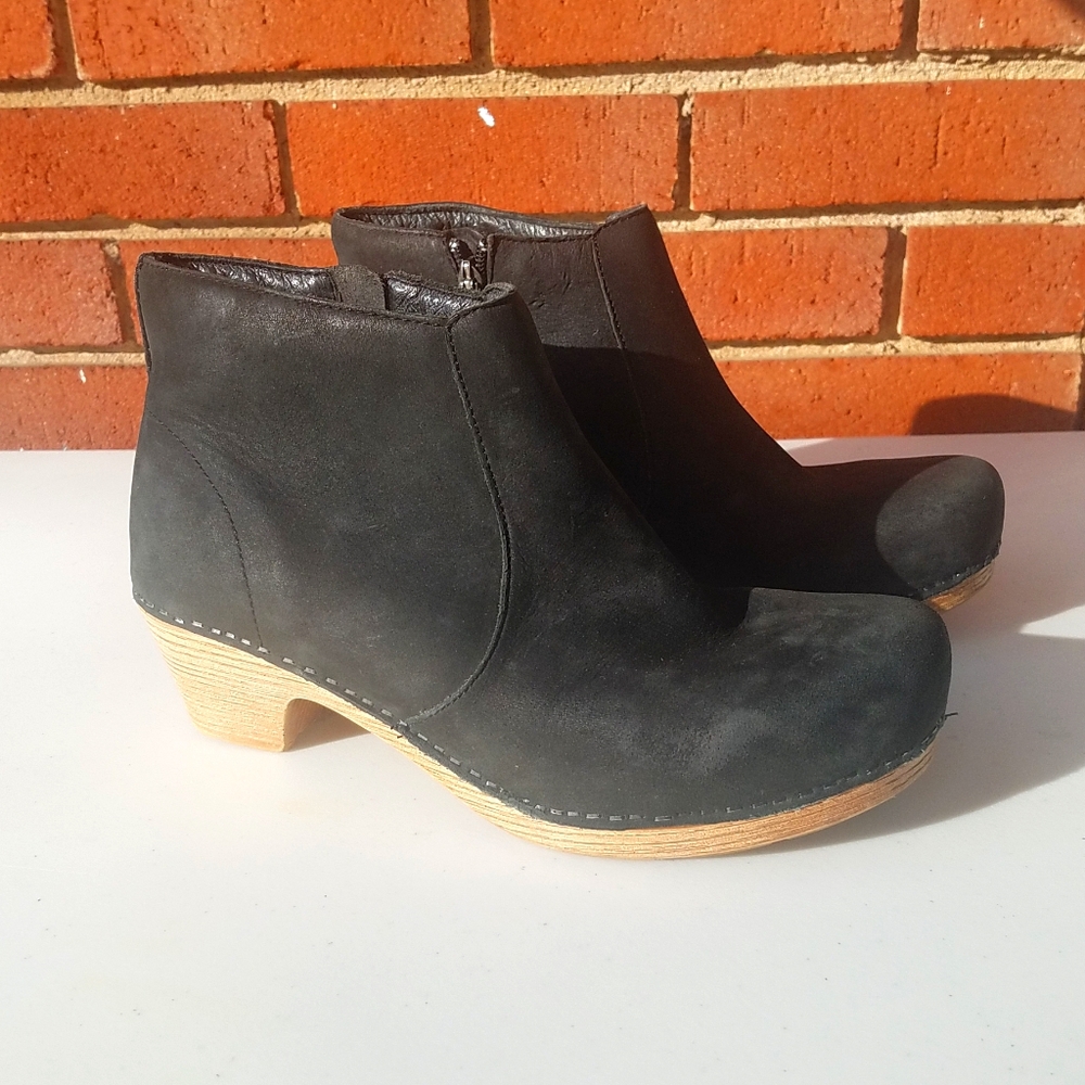 DANSKO Black Suede Maria Ankle bootie